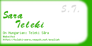 sara teleki business card